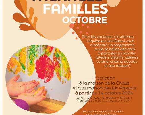 Vacances familles octobre